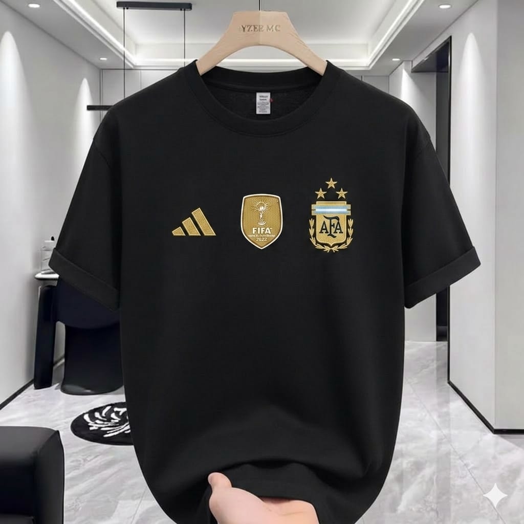Argentina Black - FIFA Premium Drop shoulder Chian T-shirt