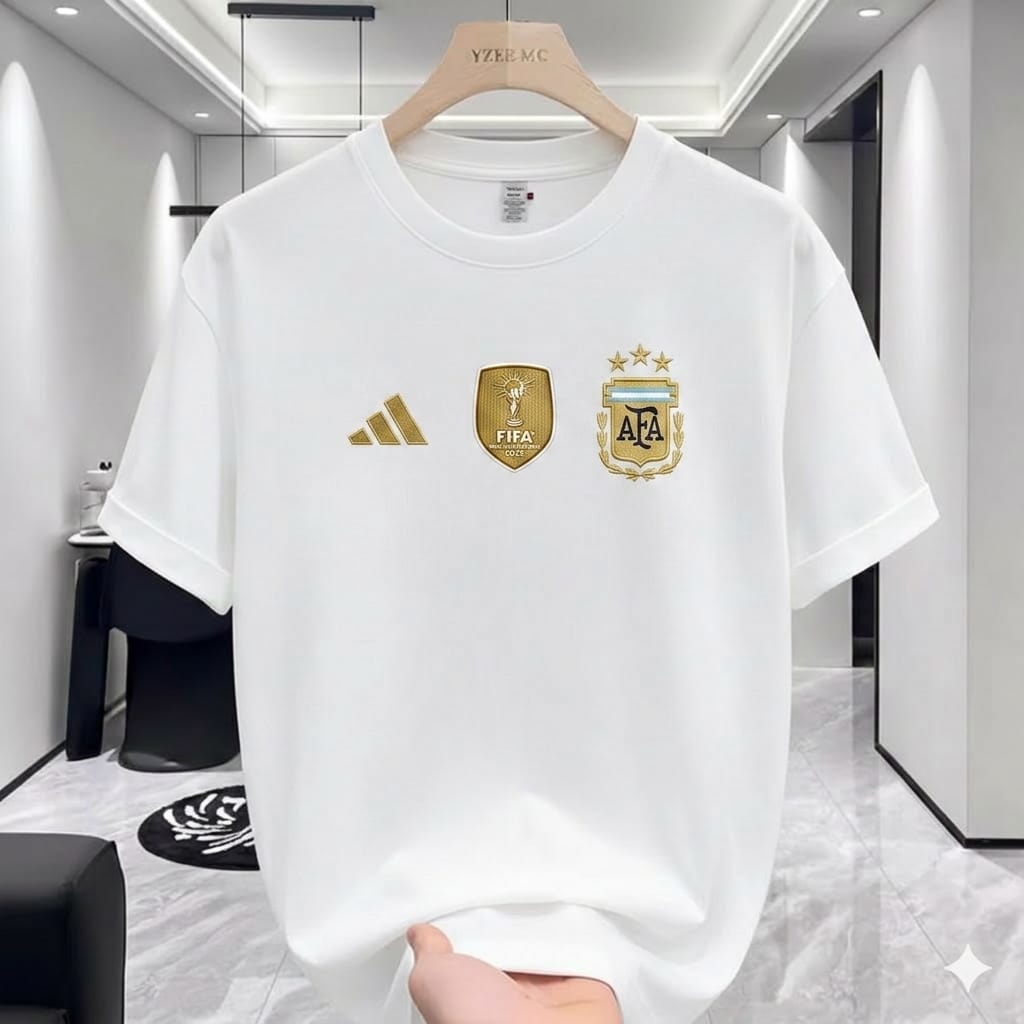 Argentina White - FIFA Premium Drop shoulder Chian T-shirt