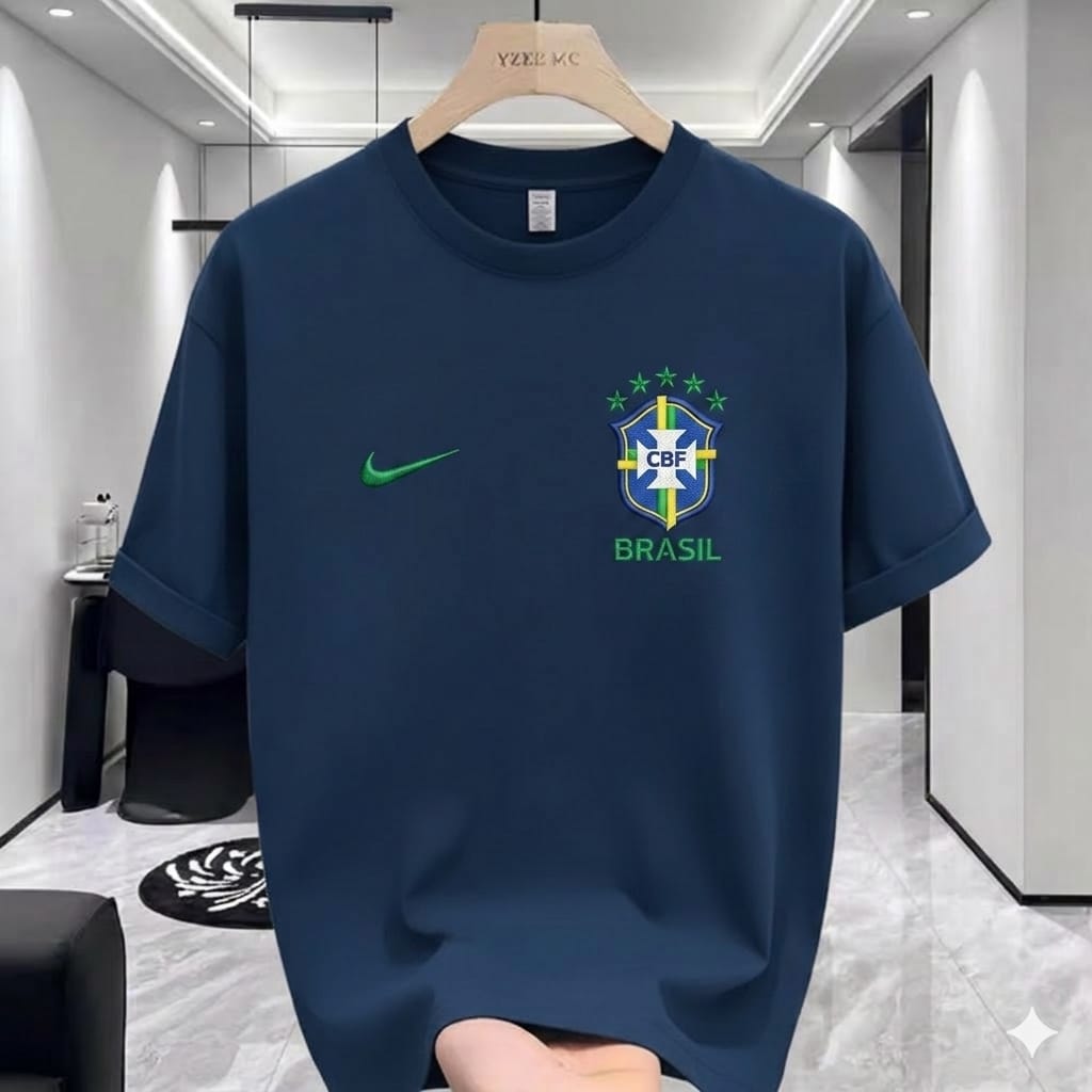 Brazil Blue - FIFA Premium Drop shoulder Chian T-shirt