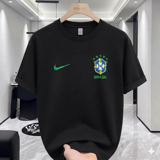 Brazil Black - FIFA Premium Drop shoulder Chian T-shirt