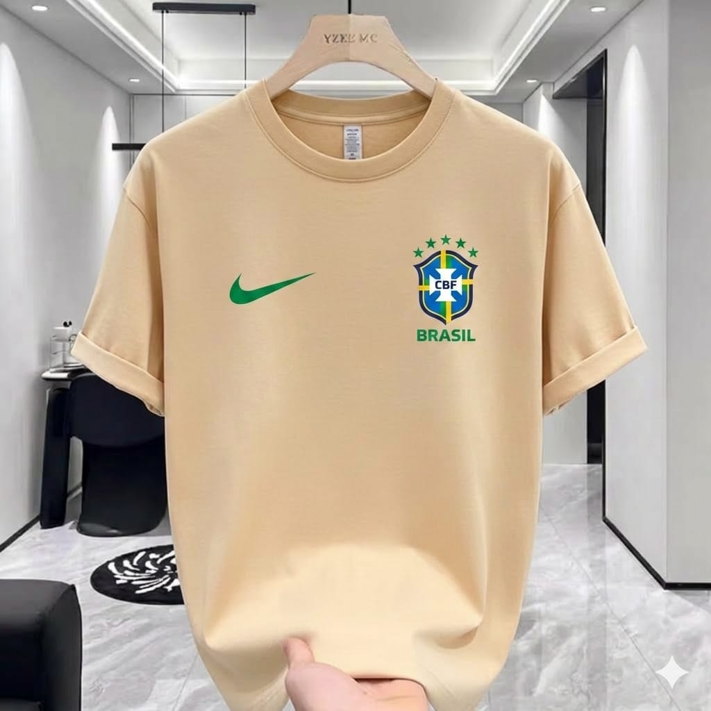 Brazil Beige - FIFA Premium Drop shoulder Chian T-shirt