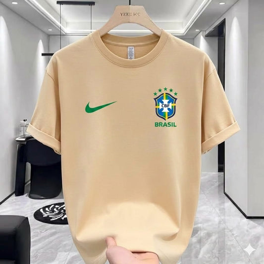 Brazil Beige - FIFA Premium Drop shoulder Chian T-shirt